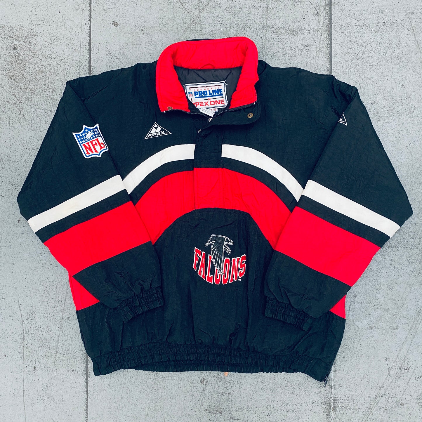 Atlanta Falcons: 1990's Apex One 1/4 Zip Breakaway Proline Jacket (XL)