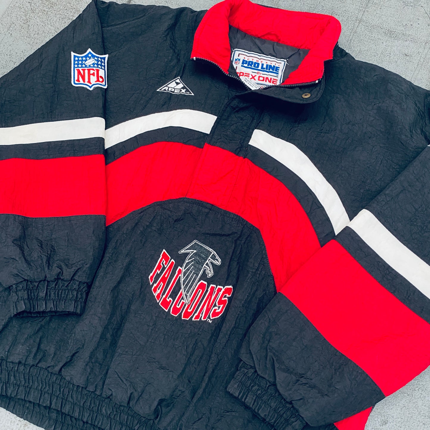 Atlanta Falcons: 1990's Apex One 1/4 Zip Breakaway Proline Jacket (XL)