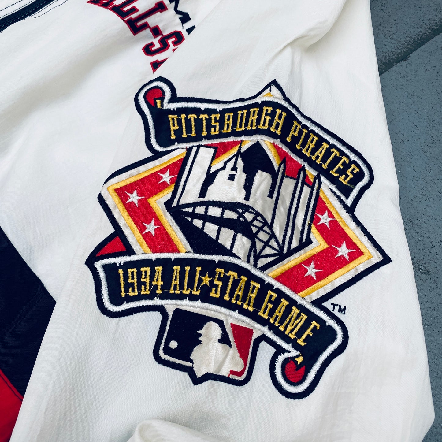 Pittsburgh Pirates: 1994 MLB All-Star Game 1/4 Zip Starter Dugout Jacket (XXL)