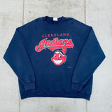 Cleveland Indians: 1996 Nutmeg Mills Graphic Spellout Sweat (XXL)