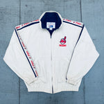 Cleveland Indians: 1990's Pro Player Canvas Fullzip Jacket (M)