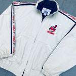 Cleveland Indians: 1990's Pro Player Canvas Fullzip Jacket (M)
