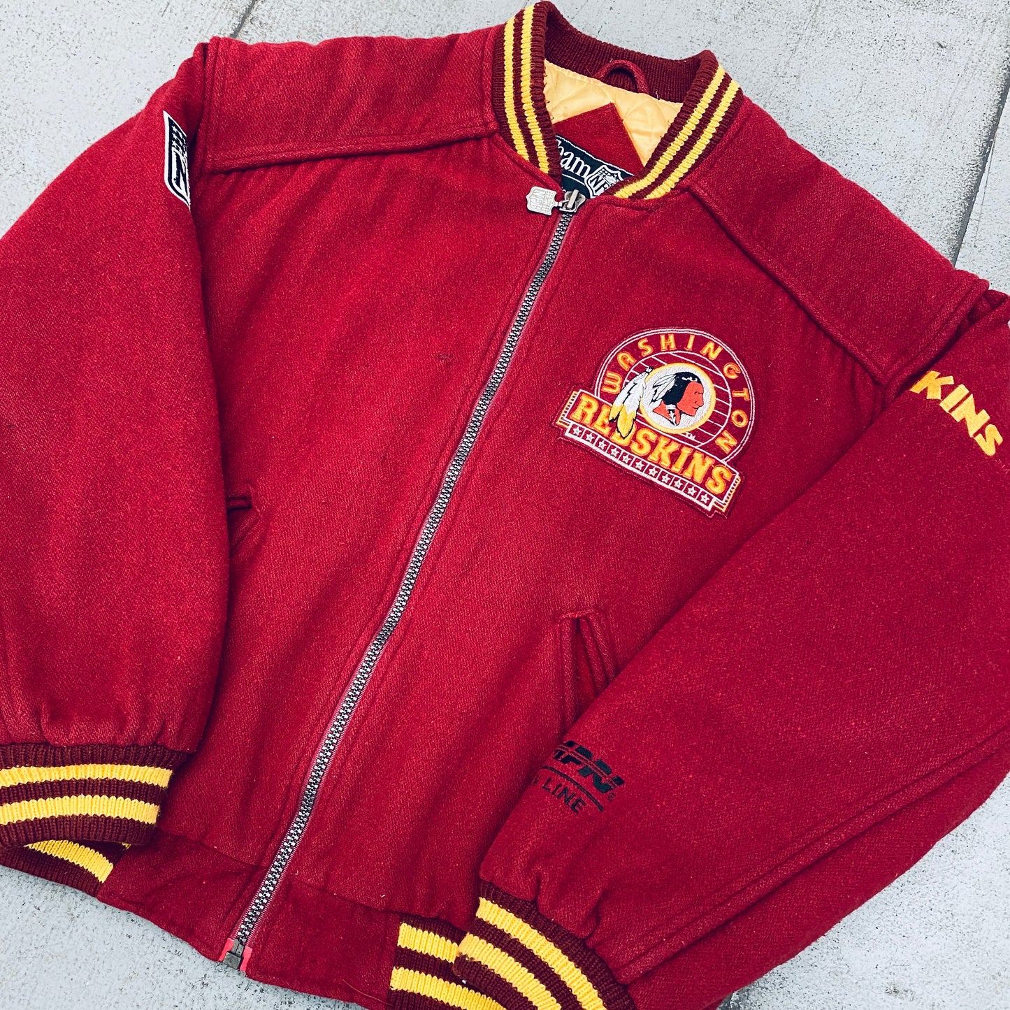 Washington Redskins: 1990's Campri Wool Fullzip Bomber Jacket (L/XL)