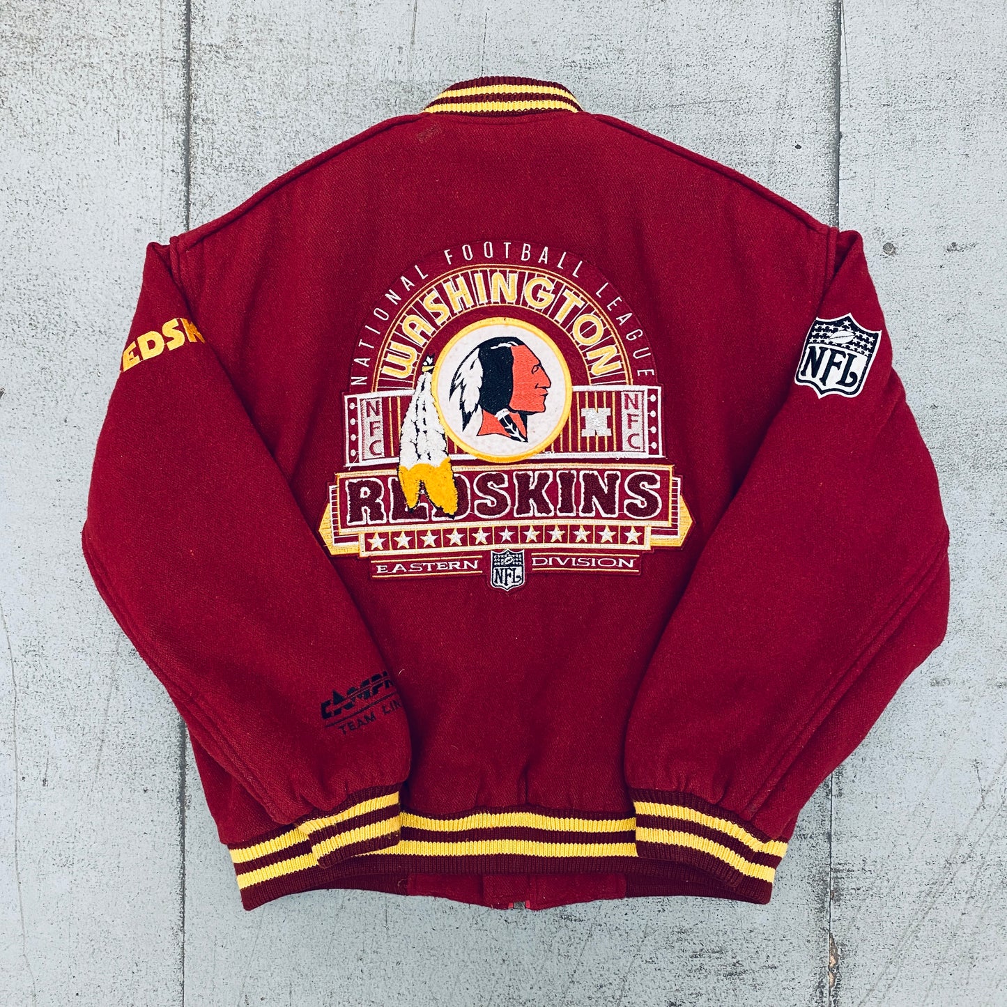 Washington Redskins: 1990's Campri Wool Fullzip Bomber Jacket (L/XL)