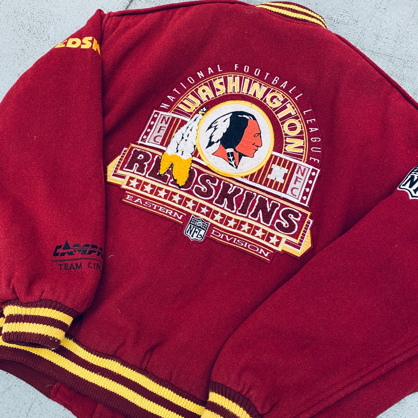 Washington Redskins: 1990's Campri Wool Fullzip Bomber Jacket (L/XL)