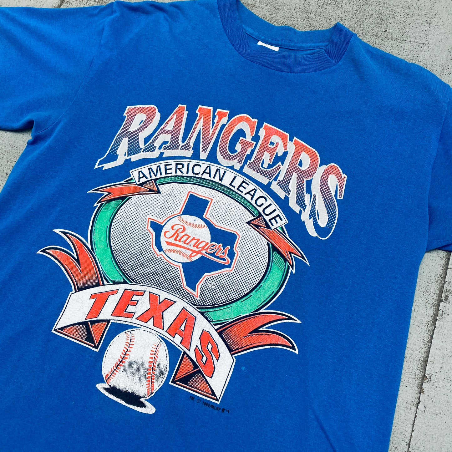 Texas Rangers: 1992 Graphic Spellout Tee (M)