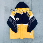 Pittsburgh Steelers: 1990's Triple F.A.T. Goose Fullzip Trench Coat (L/XL)
