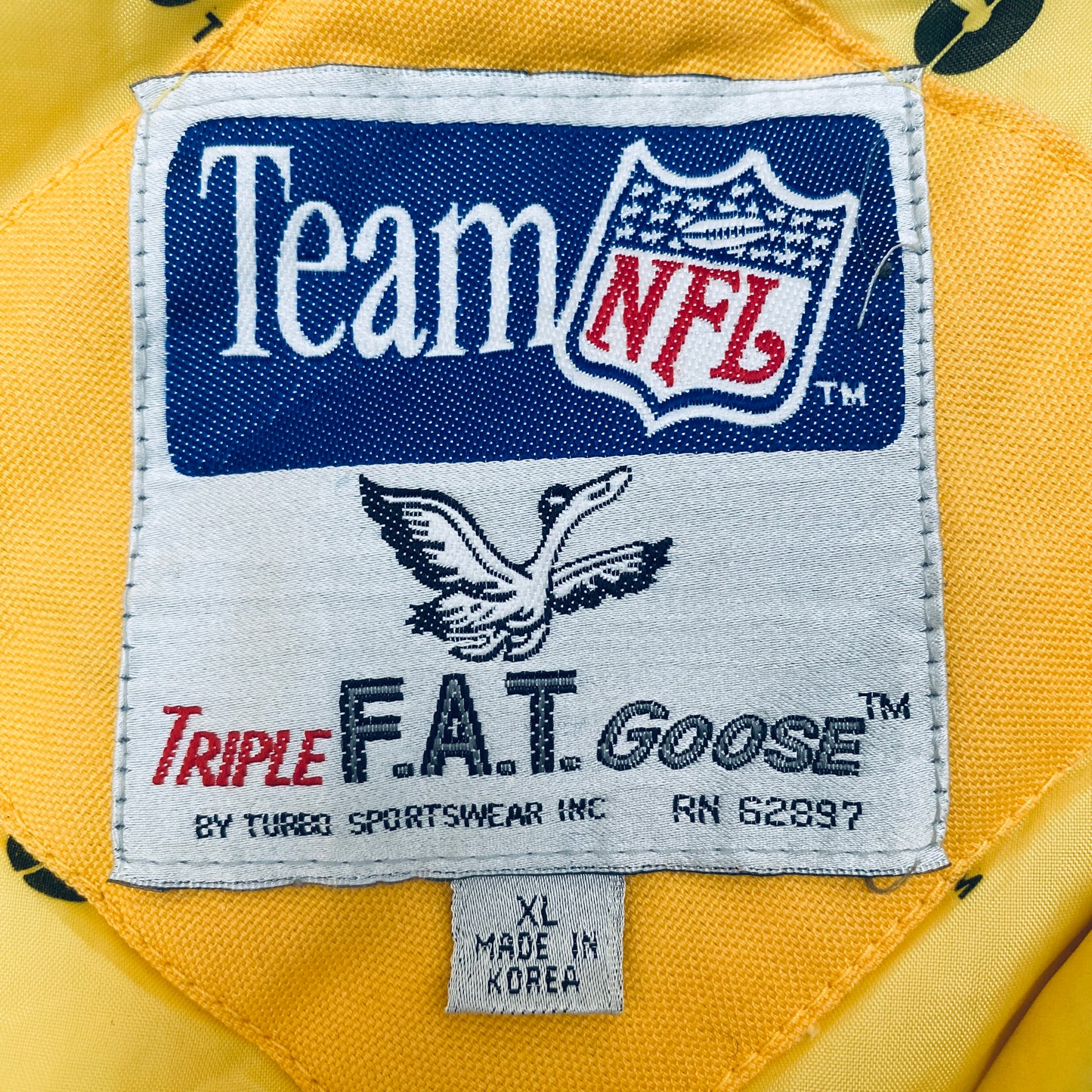 Pittsburgh Steelers: 1990's Triple F.A.T. Goose Fullzip Trench Coat (L/XL)