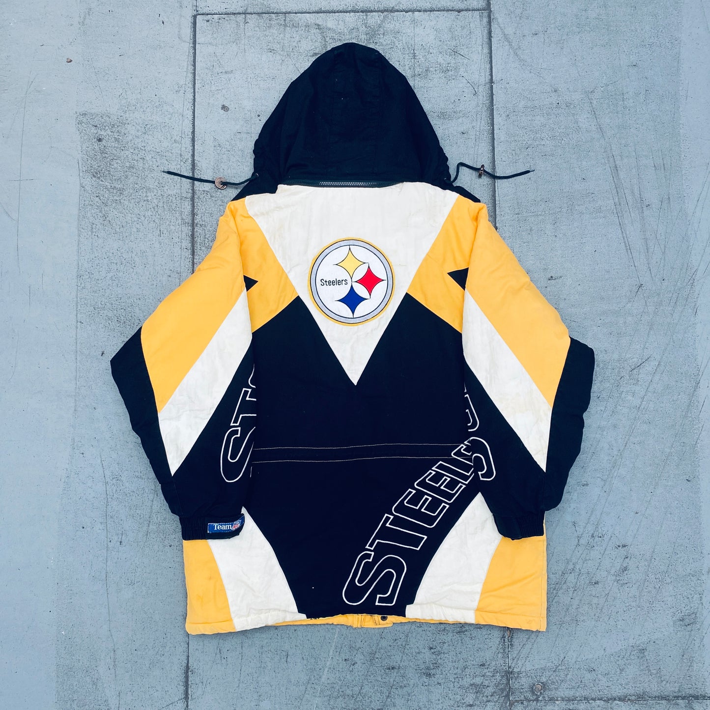 Pittsburgh Steelers: 1990's Triple F.A.T. Goose Fullzip Trench Coat (L/XL)