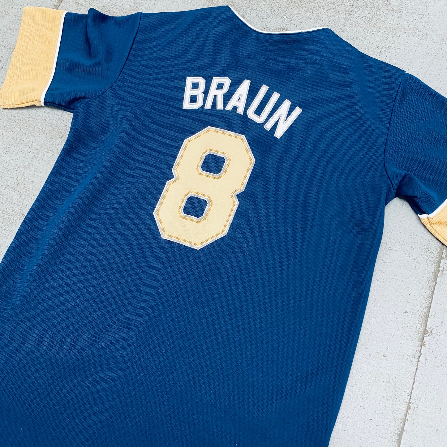 Milwaukee Brewers: Ryan Braun Navy Blue MLB Apparel Fan Jersey (XS)