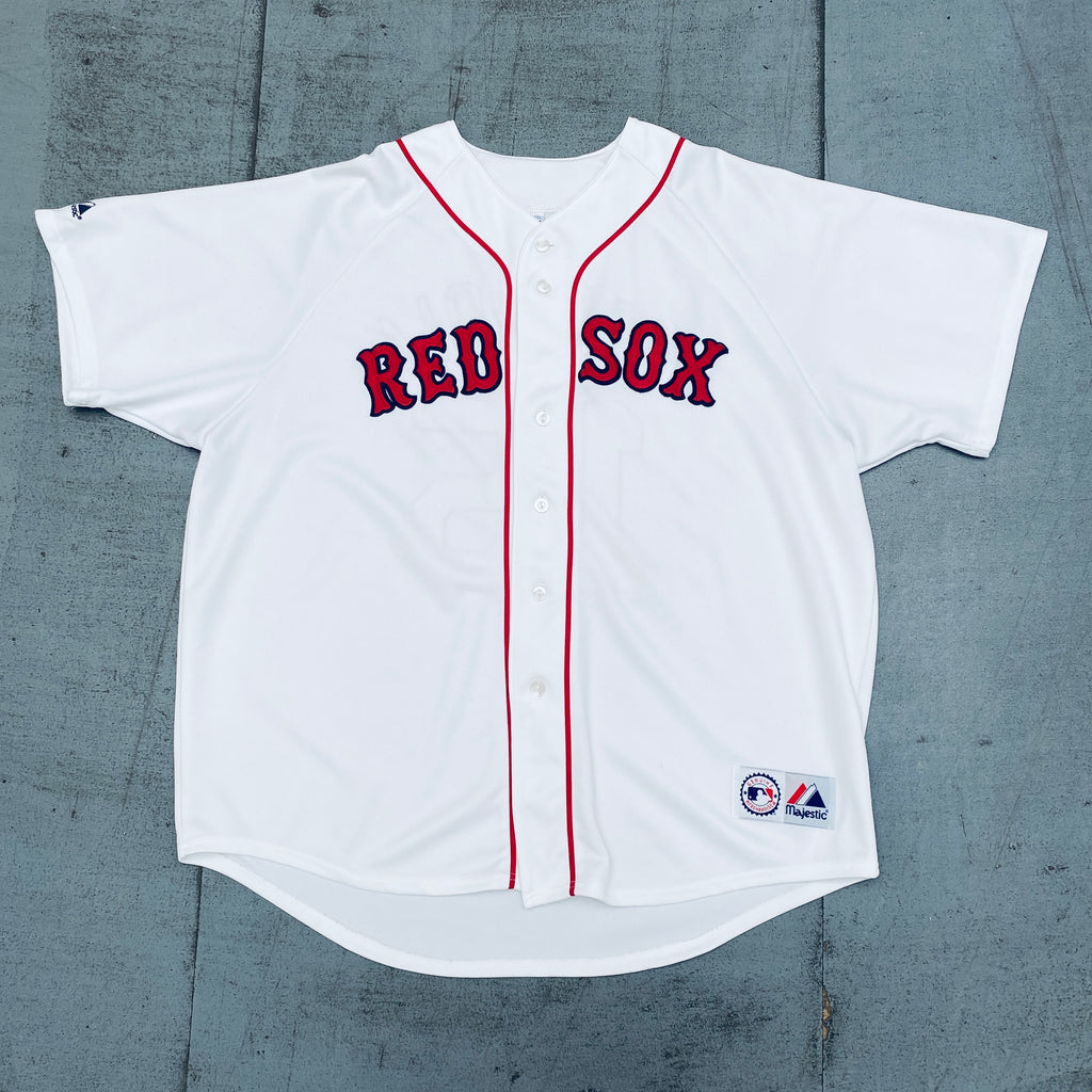 Boston Red Sox: Dustin Pedroia 2007 Rookie White Majestic Stitched