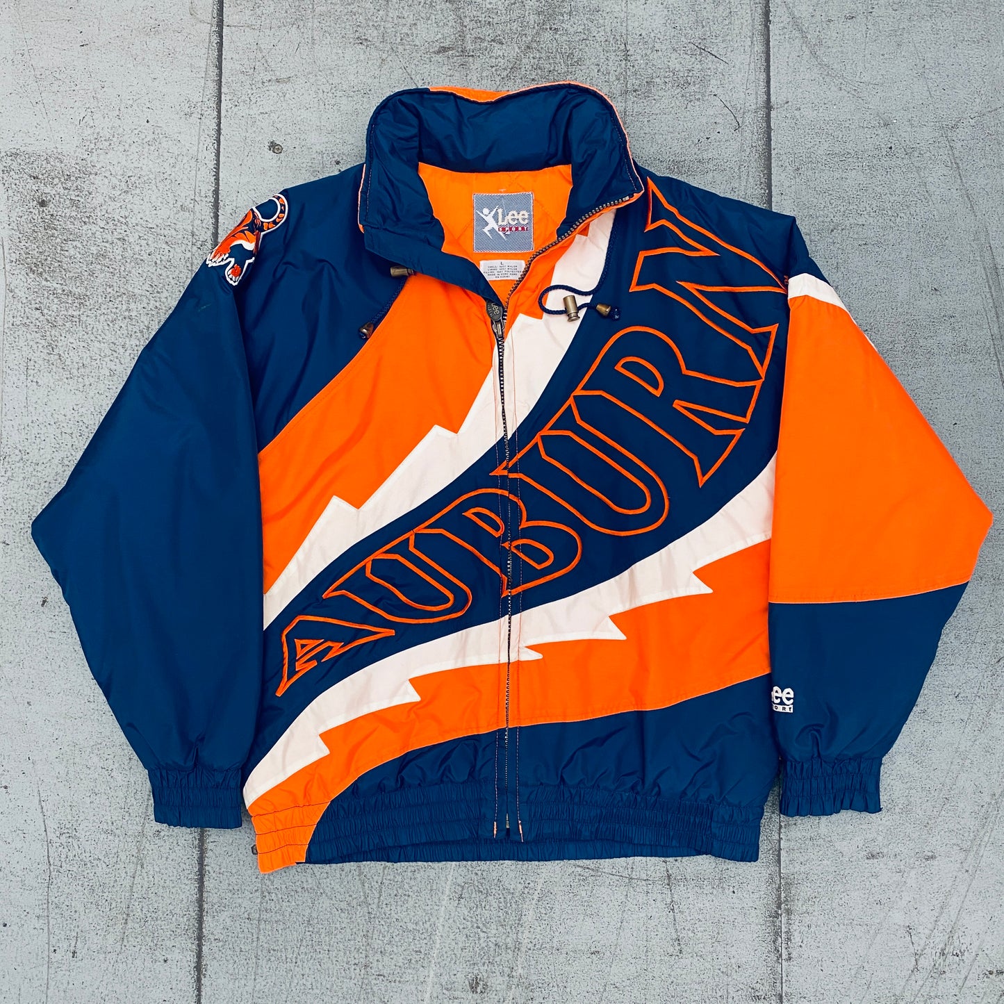 Auburn Tigers: 1990's Lee Sport All Over Spellout Fullzip Jacket (L)