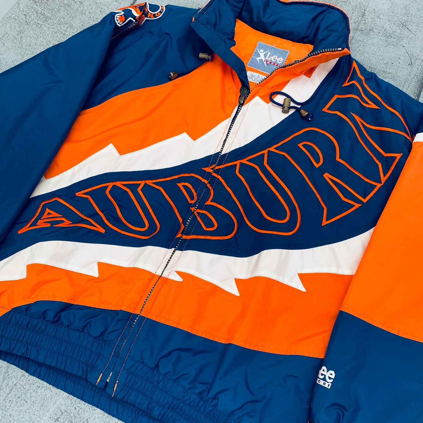 Auburn Tigers: 1990's Lee Sport All Over Spellout Fullzip Jacket (L)