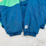 Notre Dame Fighting Irish: 1990's 1/4 Zip Split Back Starter Breakaway Jacket (M)
