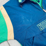 Notre Dame Fighting Irish: 1990's 1/4 Zip Split Back Starter Breakaway Jacket (M)