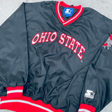 THE Ohio State Buckeyes: 1990's Blackout Spellout Starter Sideline Jacket (XL)