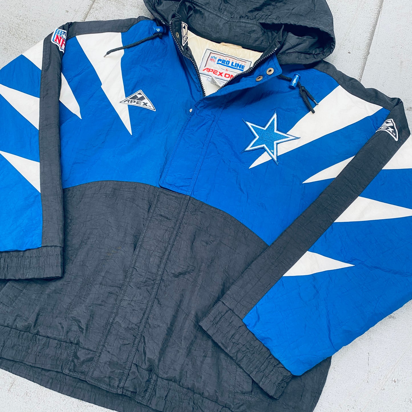 Dallas Cowboys: 1990's Apex One Sharktooth Fullzip Proline Jacket (L)