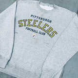 Pittsburgh Steelers: 1995 Nutmeg Mills Graphic Spellout Sweat (M)