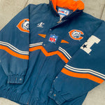 Chicago Bears: 1990's Logo Athletic Diamond Spike Fullzip Proline Jacket (L)