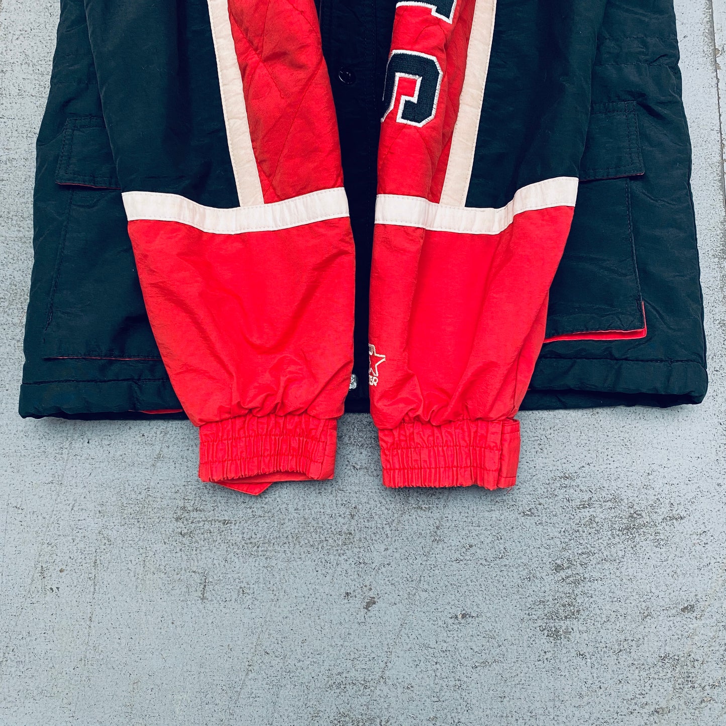 Chicago Bulls: 1990's Fullzip Starter Trench Coat w/ Hood (S)