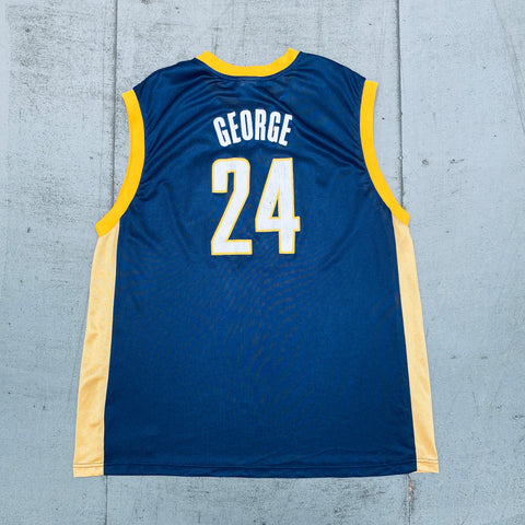Indiana Pacers: Paul George 2014/15 Navy Blue NBA Apparel Jersey (XXL)