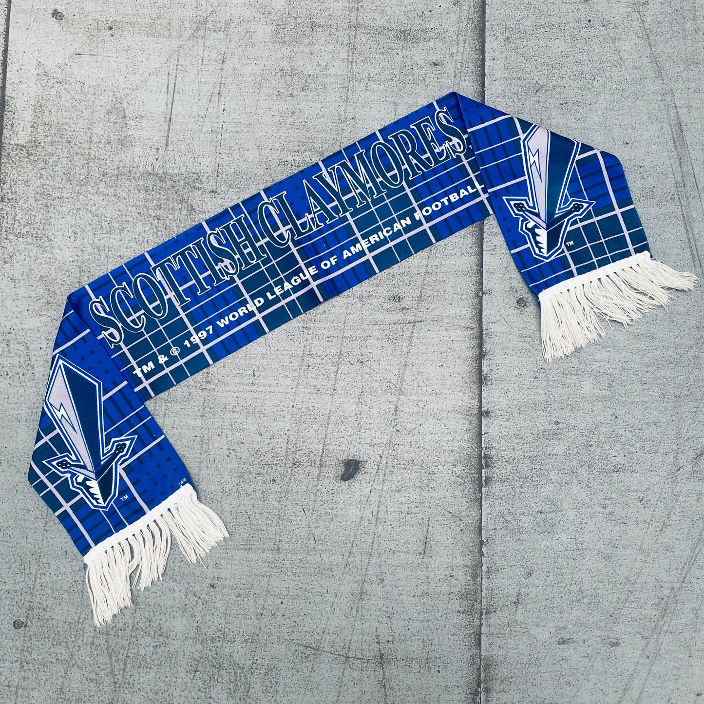 WLAF: Scottish Claymores 1997 Sublimated Spellout Scarf