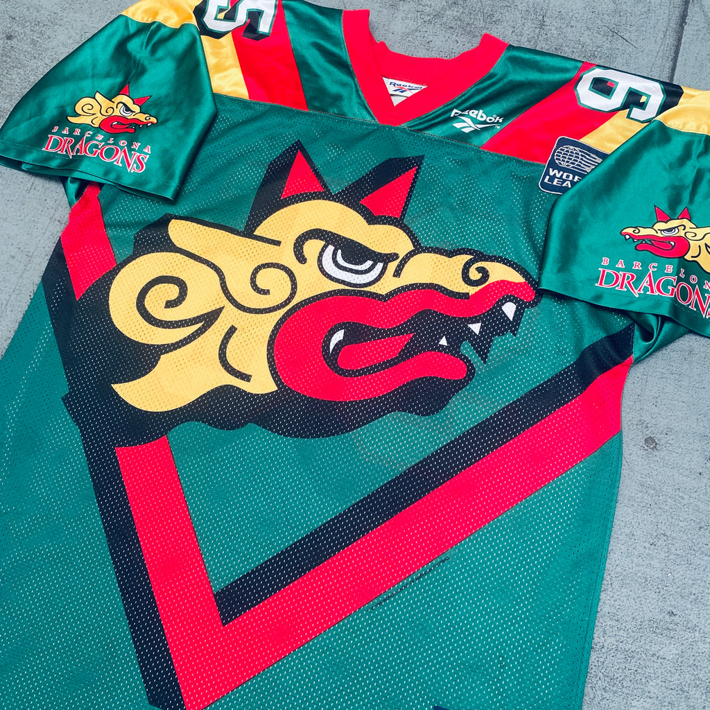 WLAF: Barcelona Dragons 1995 Reebok Jersey (XL) – National Vintage ...