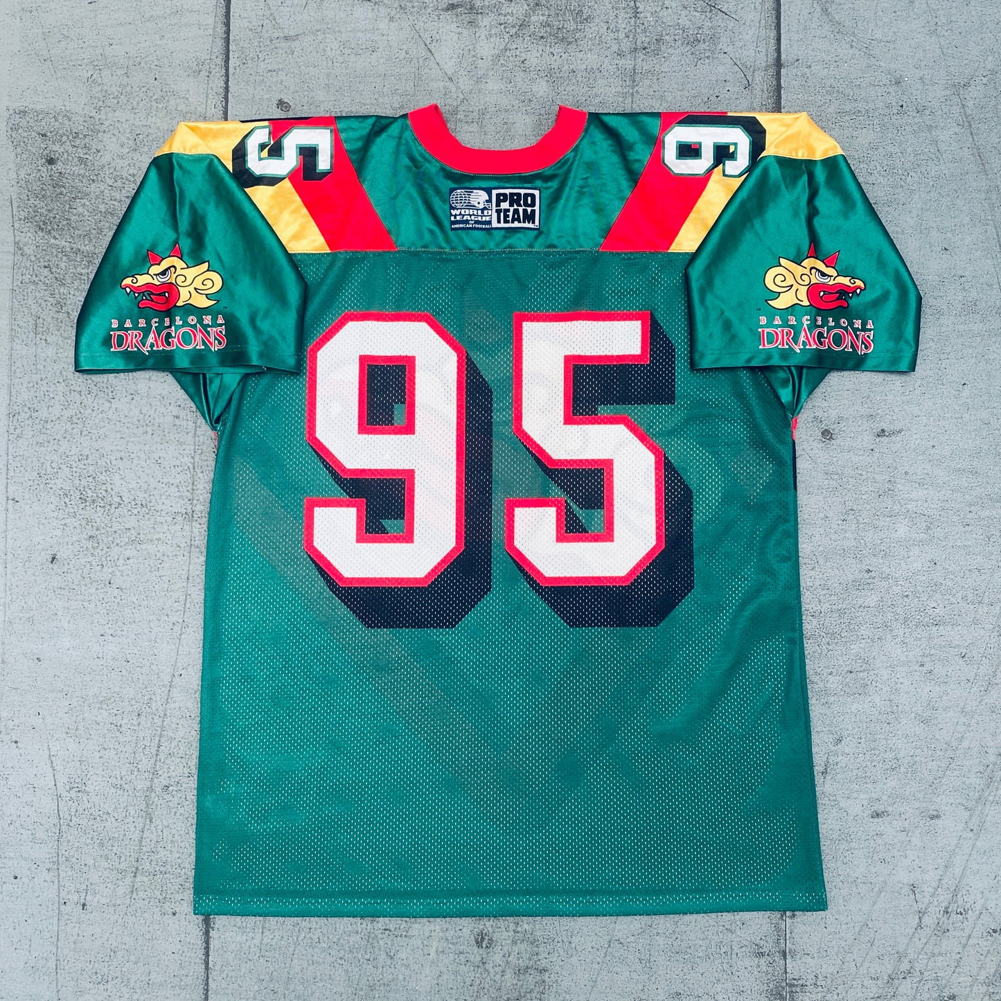 WLAF: Barcelona Dragons 1995 Reebok Jersey (XL)