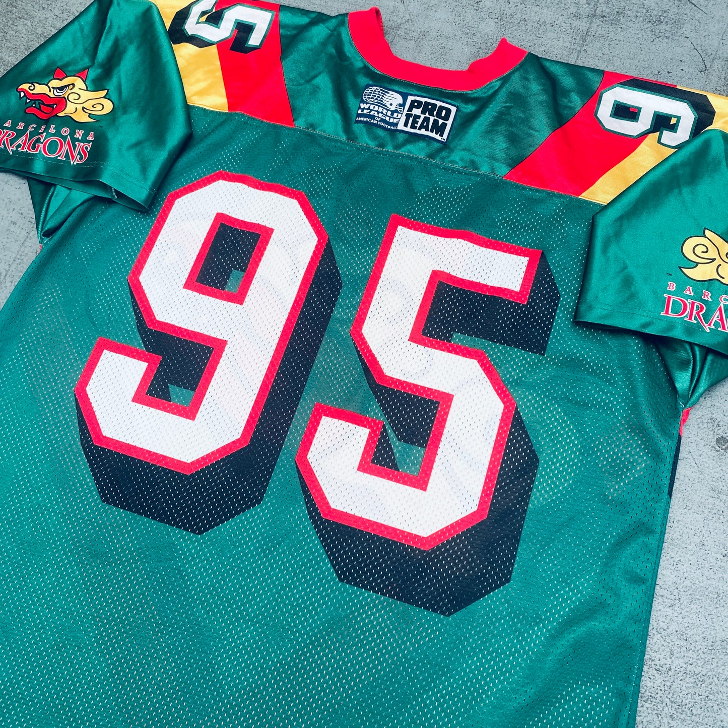 WLAF: Barcelona Dragons 1995 Reebok Jersey (XL)