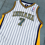 Indiana Pacers: Jermaine O'Neal 2002/03 White Pinstripe Reebok Stitched Jersey (XS)