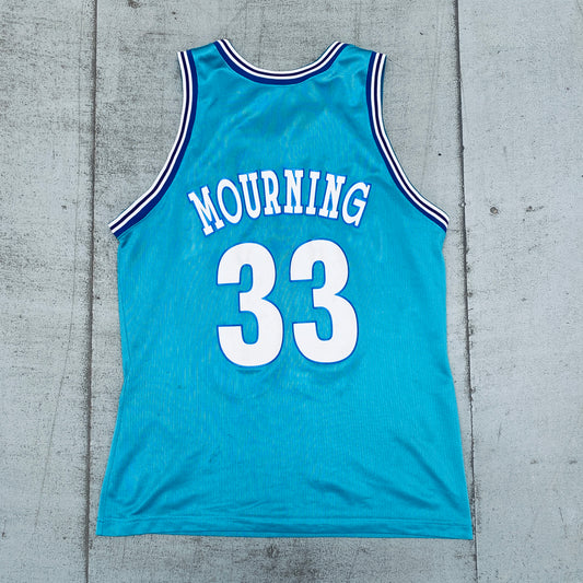 Charlotte Hornets: Alonzo Mourning 1994/95 Teal Champion Jersey (L)