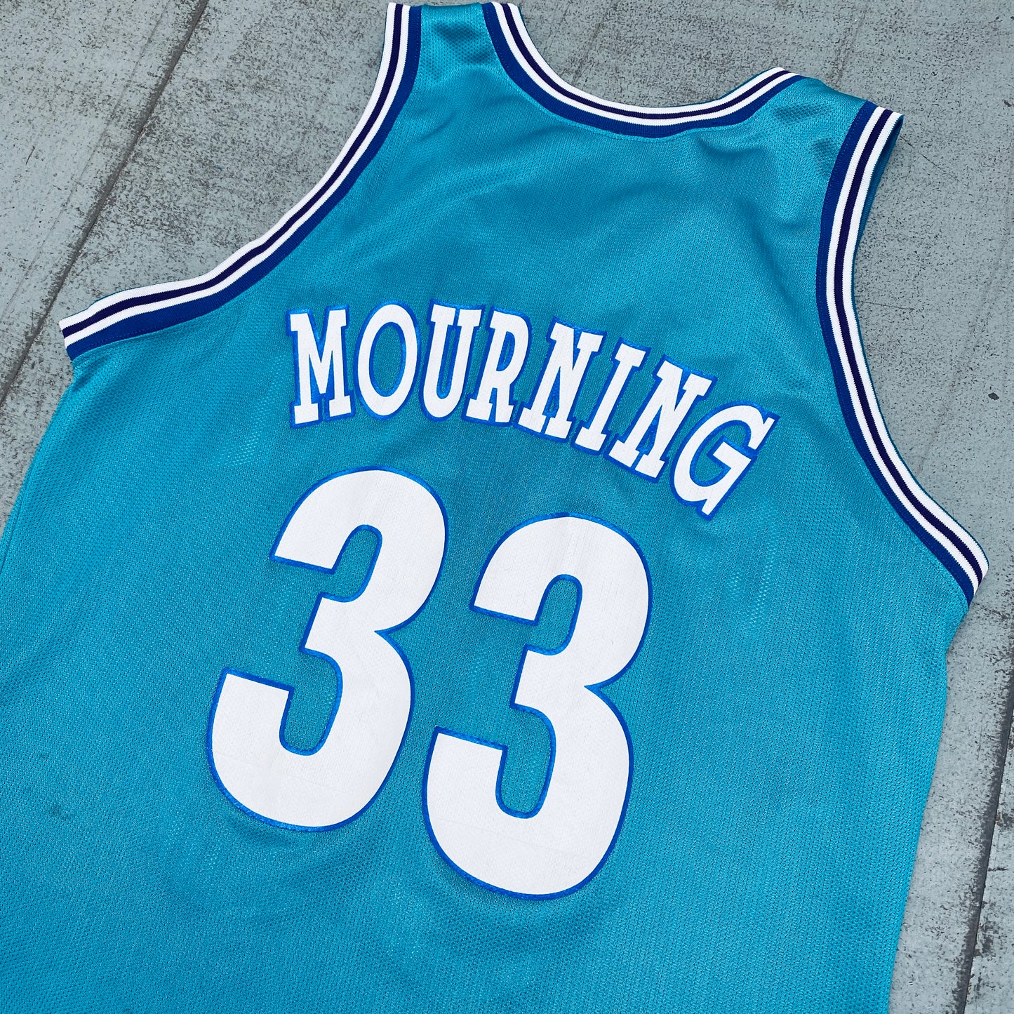 Charlotte Hornets: Alonzo Mourning 1994/95 Teal Champion Jersey (L)