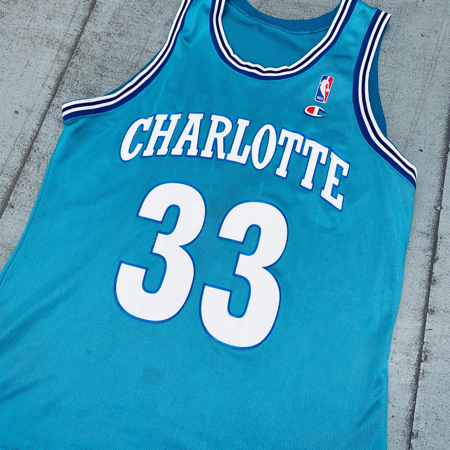 Charlotte Hornets: Alonzo Mourning 1994/95 Teal Champion Jersey (L)