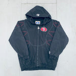 San Francisco 49ers: 1990's Blackout Fullzip Starter Jacket (XXL)