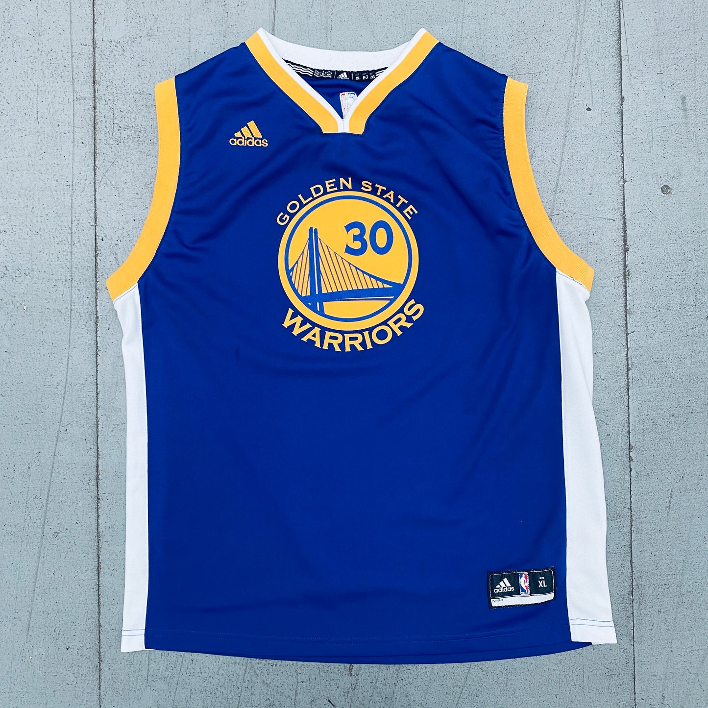 Golden State Warriors: Steph Curry 2016/17 Blue Adidas Jersey (S)