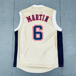 New Jersey Nets: Kenyon Martin 2002/03 White & Gold Majestic Jersey w/ 2003 Finals Patch (L)