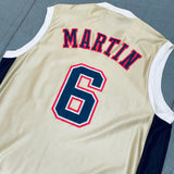 New Jersey Nets: Kenyon Martin 2002/03 White & Gold Majestic Jersey w/ 2003 Finals Patch (L)