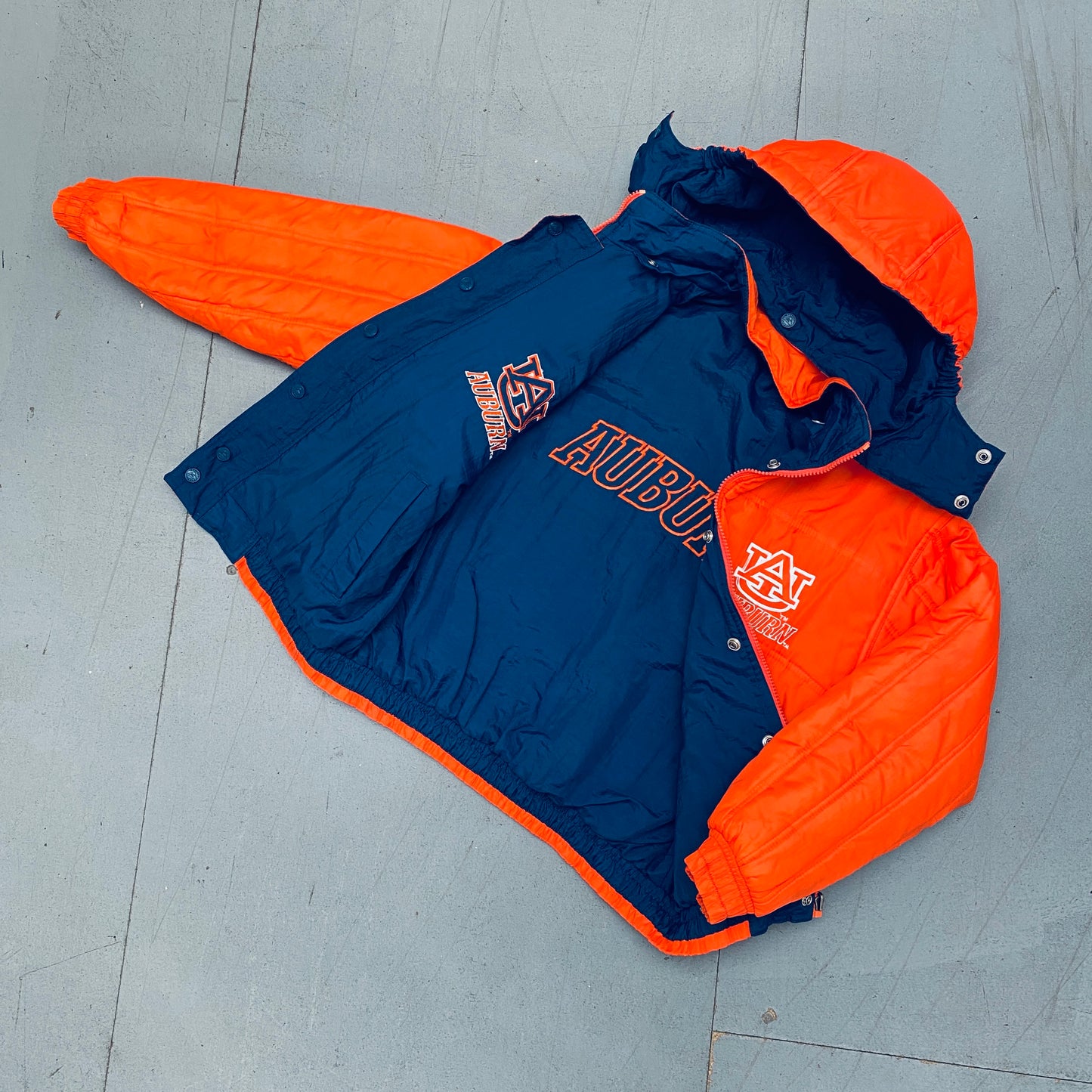 Auburn Tigers: 1990's Genuine Stuff Reversible Fullzip Jacket (S)