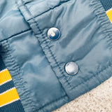 West Virginia Mountaineers: 1980's Satin Stitched Reverse Spellout Bomber Jacket (S)