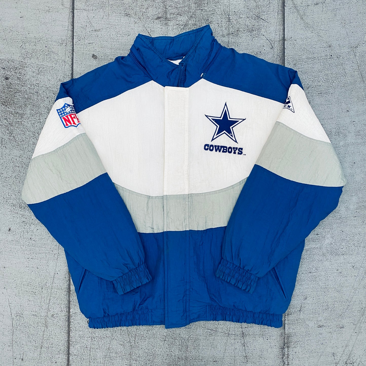 Dallas Cowboys: 1990's Apex One Wave Fullzip Proline Jacket (L)