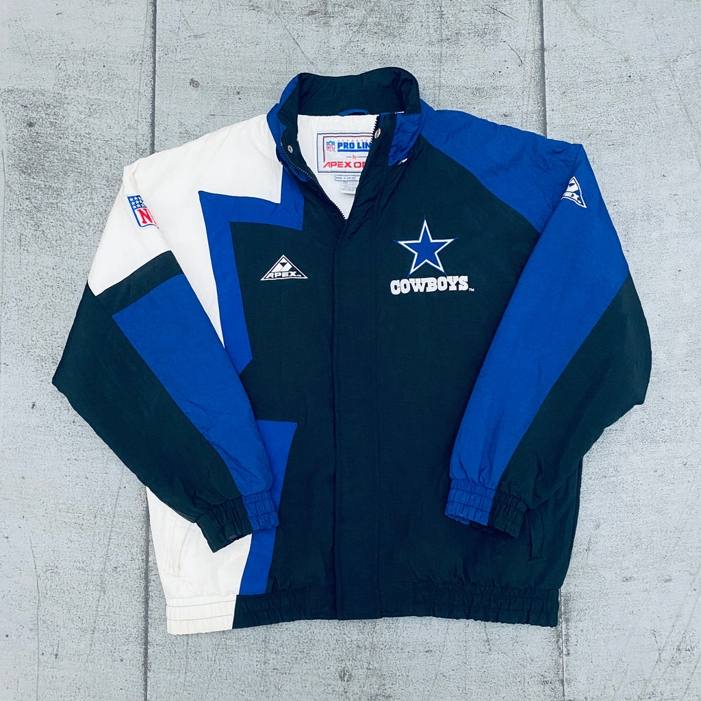 Dallas Cowboys Apex One 90s NFL Hooded Jacket Black/Blue