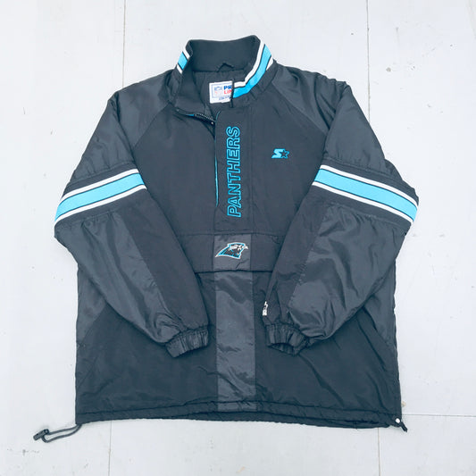 Carolina Panthers: 1990's 1/4 Zip Proline Starter Breakaway Jacket (XXL)