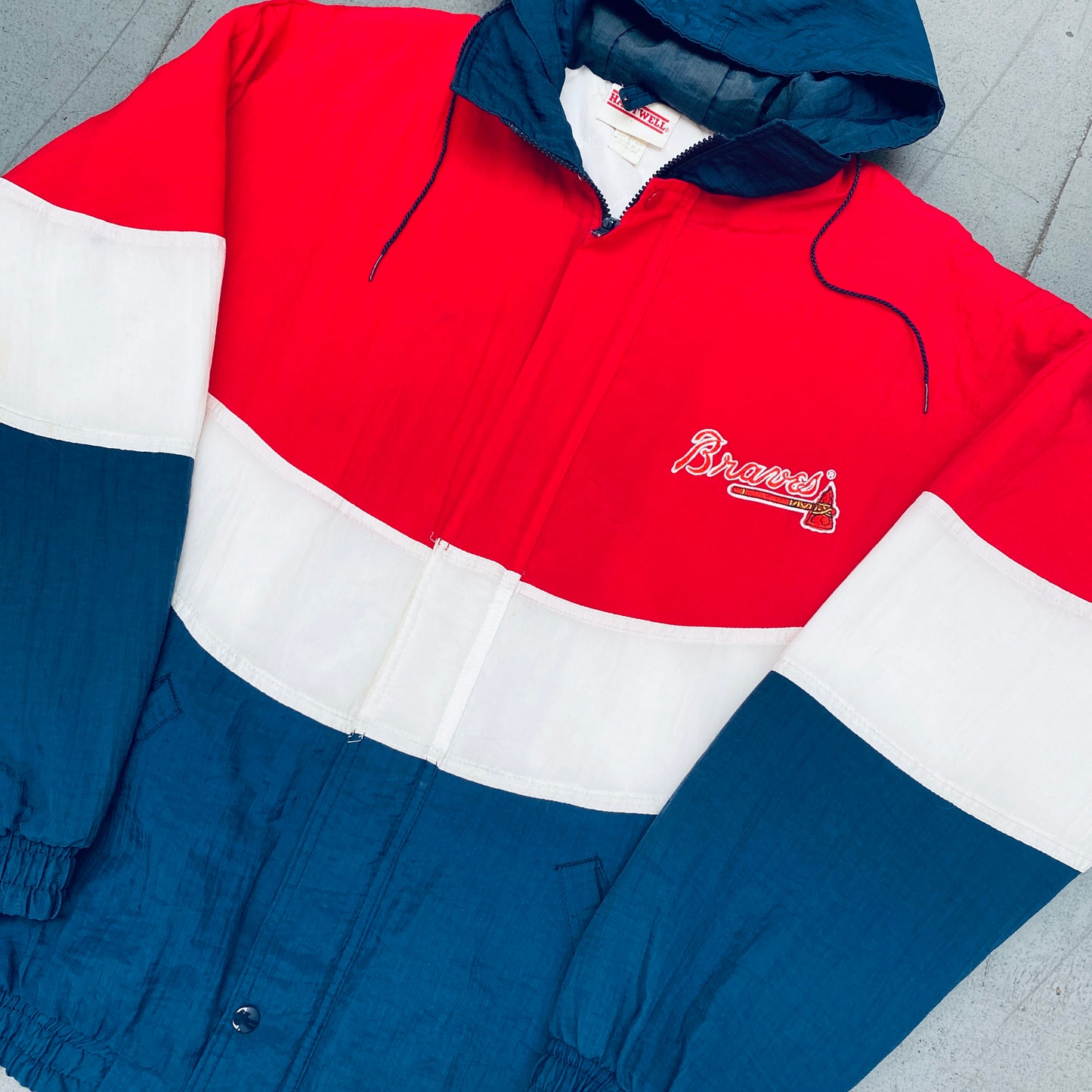 Atlanta Braves: 1990's Fullzip Wave Jacket (M)