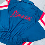 Atlanta Braves: 1990's Fullzip Starter Windbreaker w/ Hood (XL)