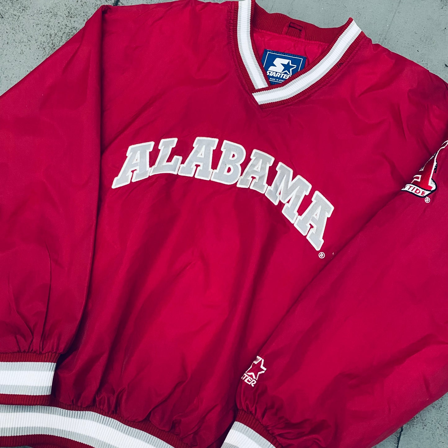 Alabama Crimson Tide: 1990's Spellout Starter Sideline Jacket (L)