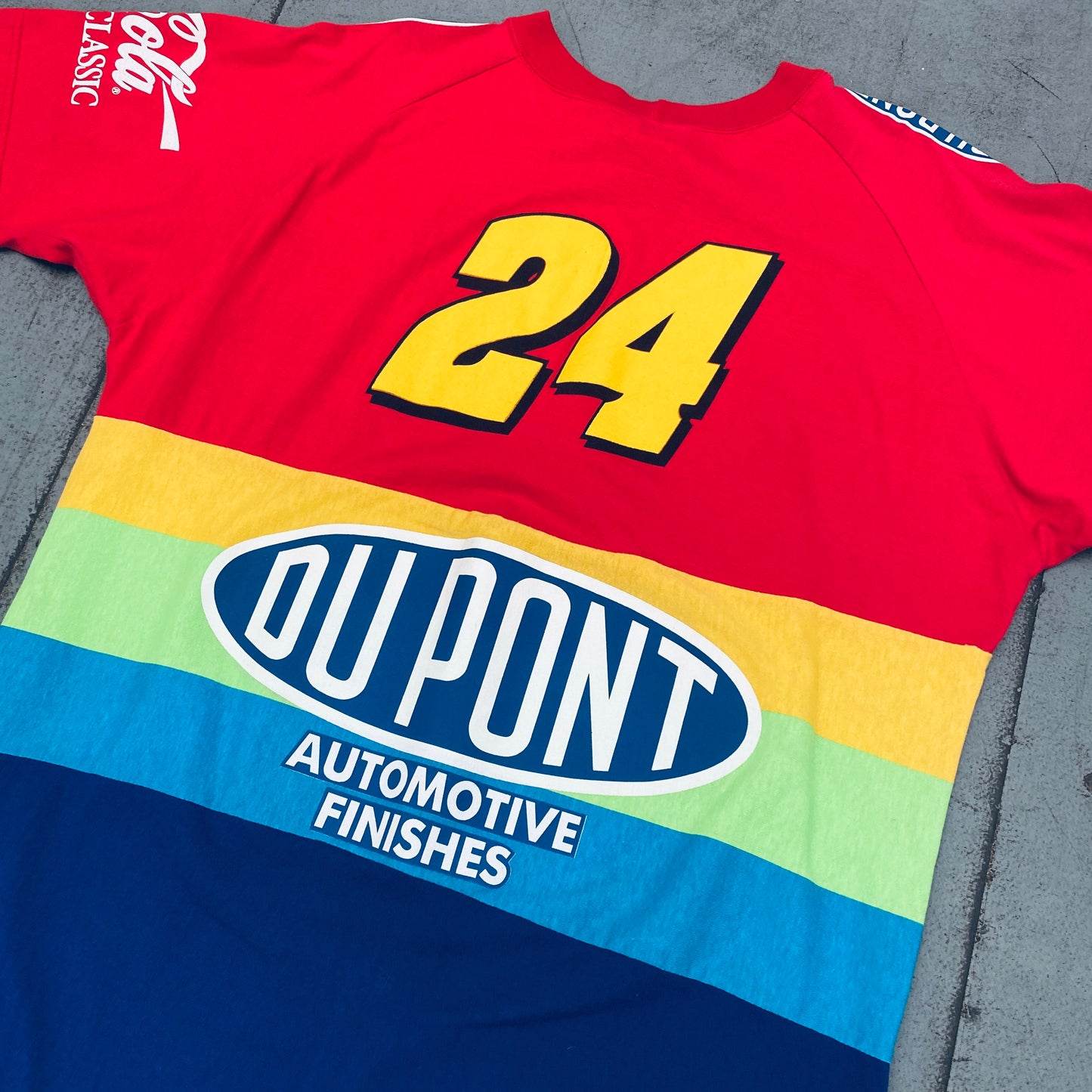 NASCAR: 1995 Chase Authentics Jeff Gordon Winston Cup Champion All Over "Rainbow" Tee (XL)