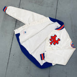 New York Mets: 1980's White Satin Diamond Collection Starter Bomber Jacket (L)