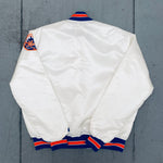 New York Mets: 1980's White Satin Diamond Collection Starter Bomber Jacket (L)
