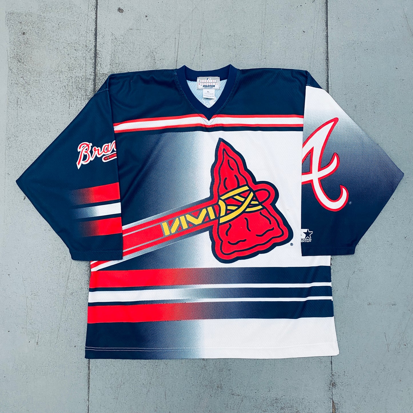 Atlanta Braves: 1990's Starter Hockey Style Jersey (M)