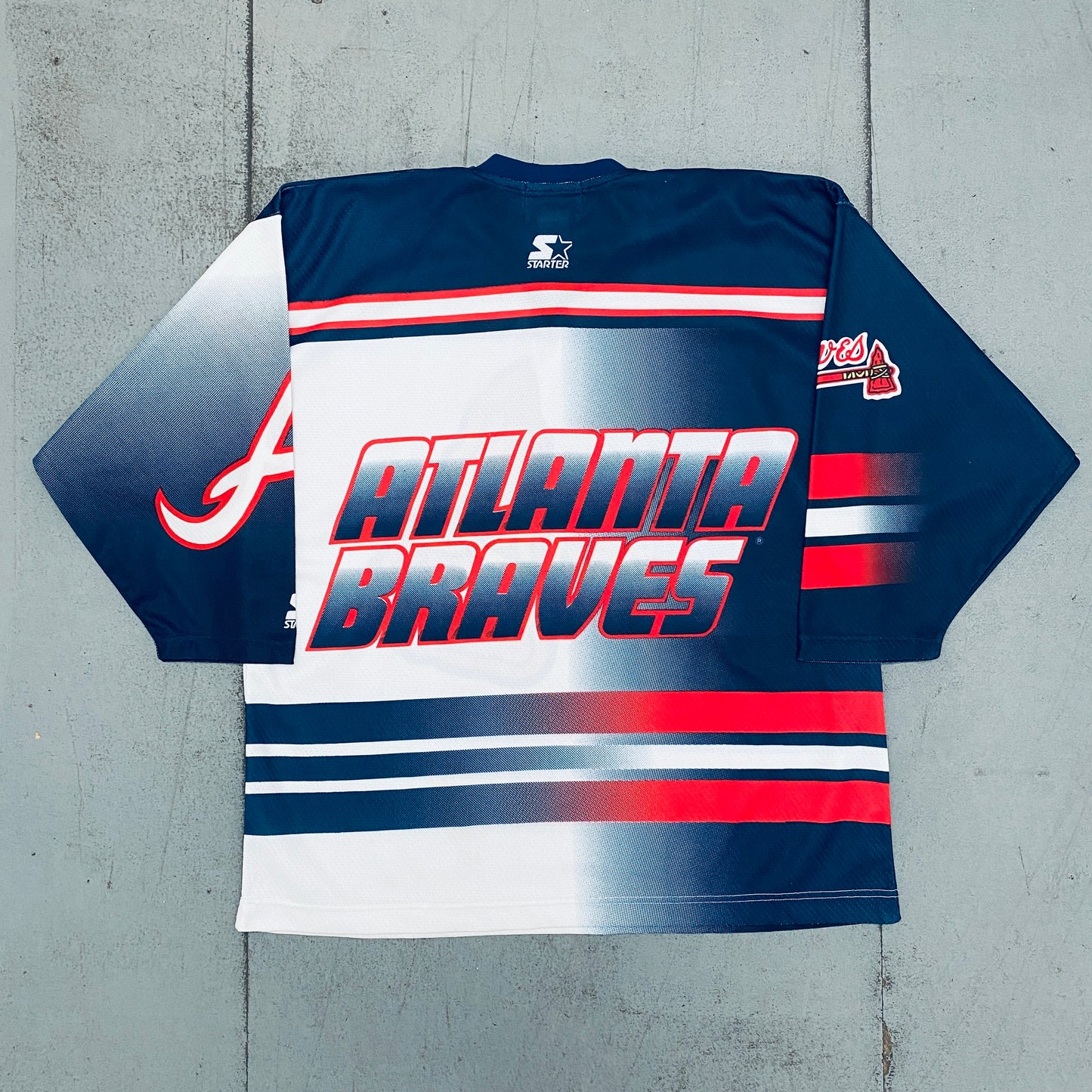 Atlanta Braves: 1990's Starter Hockey Style Jersey (M)